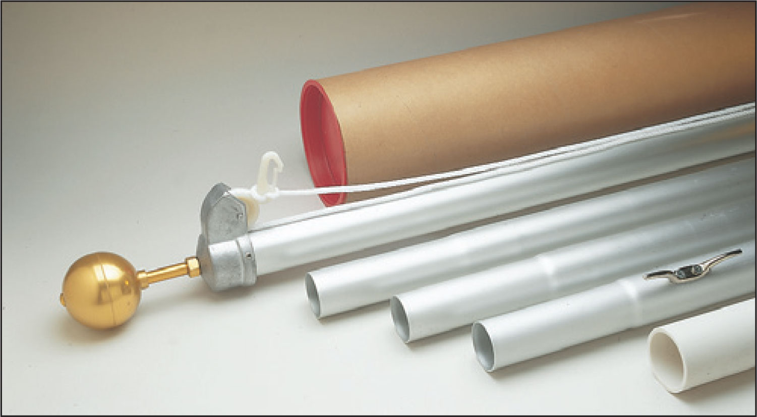 10' SECTIONAL NON-TAPERED ALUMINUM FLAGPOLE KIT